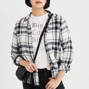 Black white(blue) flannel American eagle